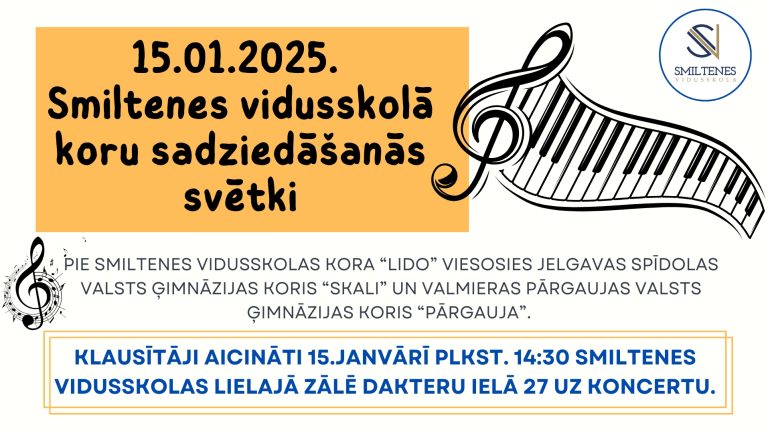 15.01.2025. Smiltenes vidusskolā koru sadziedāšanās svētki